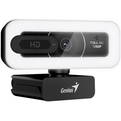 GENIUS FaceCam Light/ 2M 1080P/ LED světlo/ kryt soukromí/ USB-C/ USB/ UVC/ mikrofon/ černá