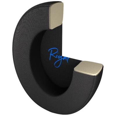 Endorfy náušníky Soft Breathing / textilní / paměťová pěna / univerzální / černé