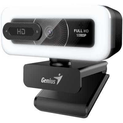 GENIUS FaceCam Light/ 2M 1080P/ LED světlo/ kryt soukromí/ USB-C/ USB/ UVC/ mikrofon/ černá