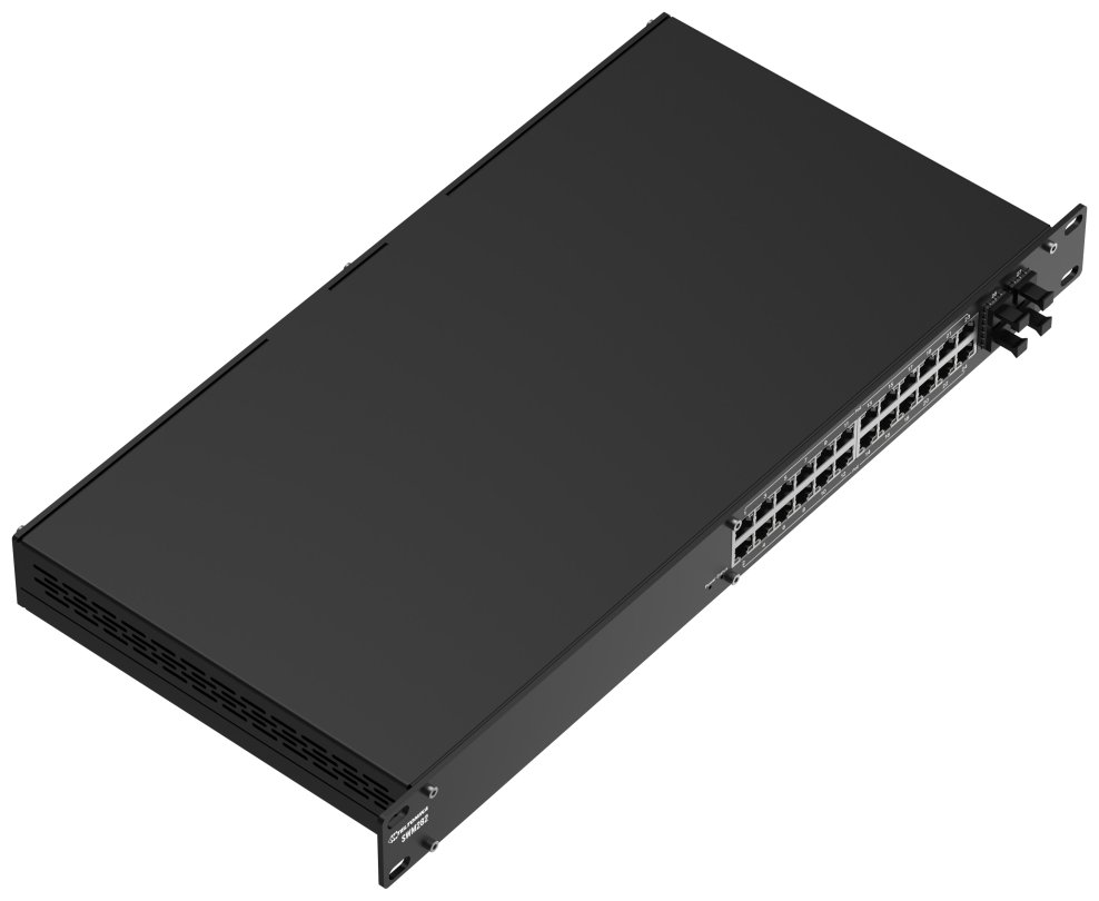 Teltonika SWM282 manažovaný switch, 24x GbE (24x PoE+), 4x SFP, L2+, 19" rack