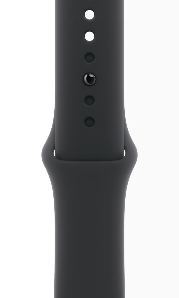 Apple Watch Series 11 42mm Klavírně černý hliník s černým sportovním řemínkem - S/M