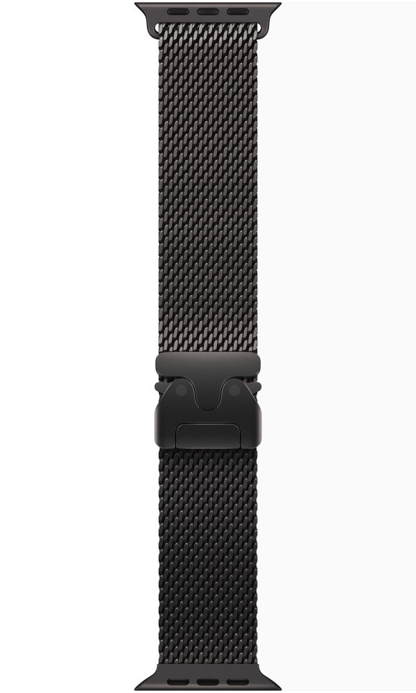 Apple Watch Ultra 3 49mm Černý titan s černým titanovým milánským tahem - M