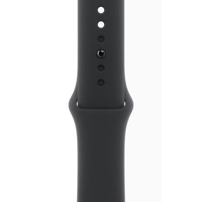 Apple Watch Series 11 42mm Klavírně černý hliník s černým sportovním řemínkem - S/M