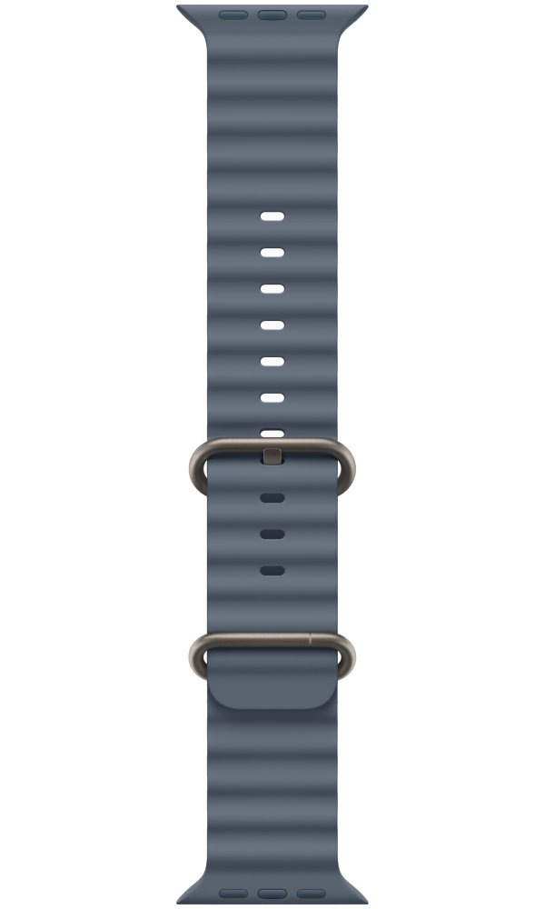 Apple Watch Ultra 3 49mm Přírodní titan s ocelově modrým oceánským řemínkem