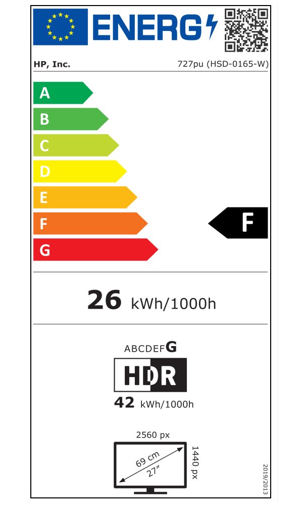 HP 727pu/ 27"/ 2560x1440/ IPS/ 8ms/ 350 cd/m2/ 1000:1/ HDMI/ DP/ USB/ USB-C/ LAN/ PIVOT/ VESA/ stříbrný