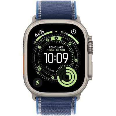Apple Watch Ultra 3 49mm Přírodní titan s modrým trailovým tahem - S/M