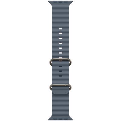 Apple Watch Ultra 3 49mm Přírodní titan s ocelově modrým oceánským řemínkem