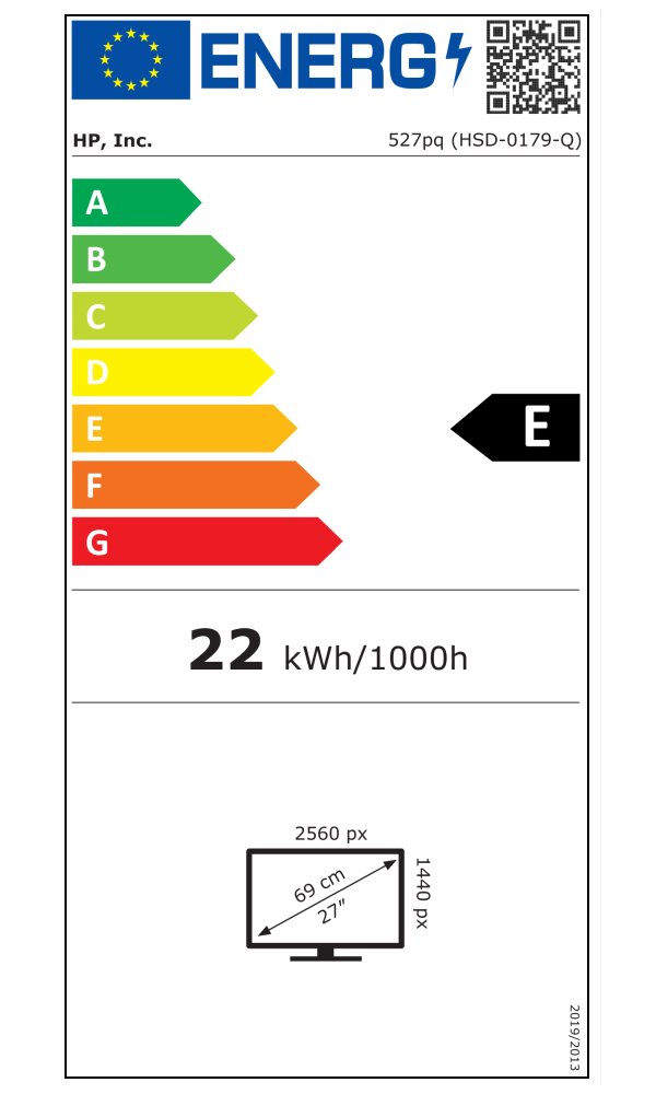 HP 527pq/ 27"/ 2560x1440/ IPS/ 5ms/ 350 cd/m2/ 1500:1/ 100Hz/ HDMI/ DP/ VESA/ USB/ černý
