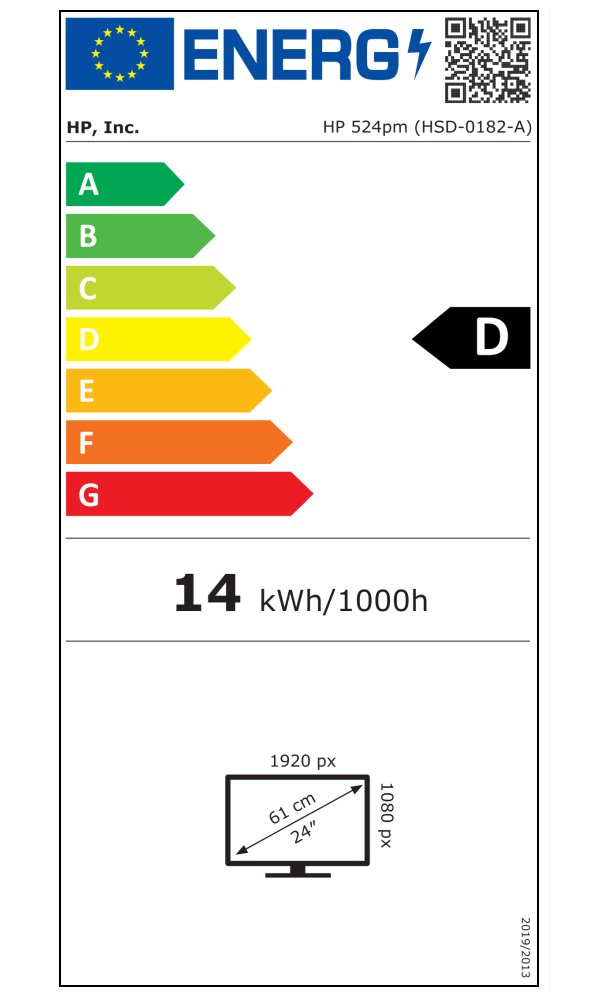 HP 524pm/ 23,8"/ 1920x1080/ IPS/ 5ms/ 350 cd/m2/ 1500:1/ 100Hz/ HDMI/ DP/ USB/ USB-C/ VESA/ PIVOT/ repro/ černý