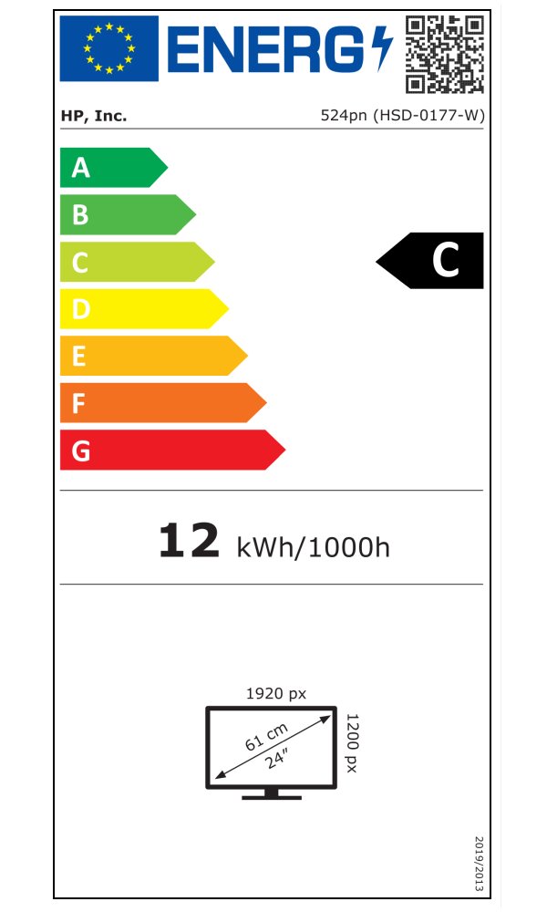 HP 524pn/ 24"/ 1920x1200/ IPS/ 5ms/ 350 cd/m2/ 1500:1/ 100Hz/ HDMI/ DP/ USB/ VESA/ PIVOT/ černý