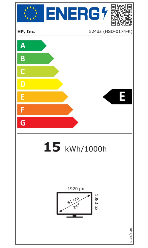 HP 524da/ 23,8"/ 1920x1080/ IPS/ 5ms/ 300 cd/m2/ 1500:1/ 100Hz/ HDMI/ VGA/ repro/ černý