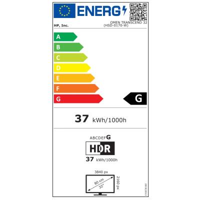 HP OMEN 32/ 31,5"/ 3840x2160/ QD-OLED/ 0,03ms/ 250 cd/m2/ 1.5M:1/ HDMI/ DP/ USB/ USB-C/ VESA/ černo-bílý