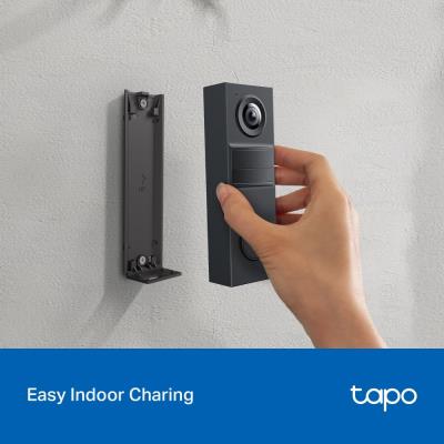 TP-Link Tapo D205, Chytrý Video zvonek, 3MP kamera, detekce osob, 160° zorné pole, IP54, SD slot, bez hubu