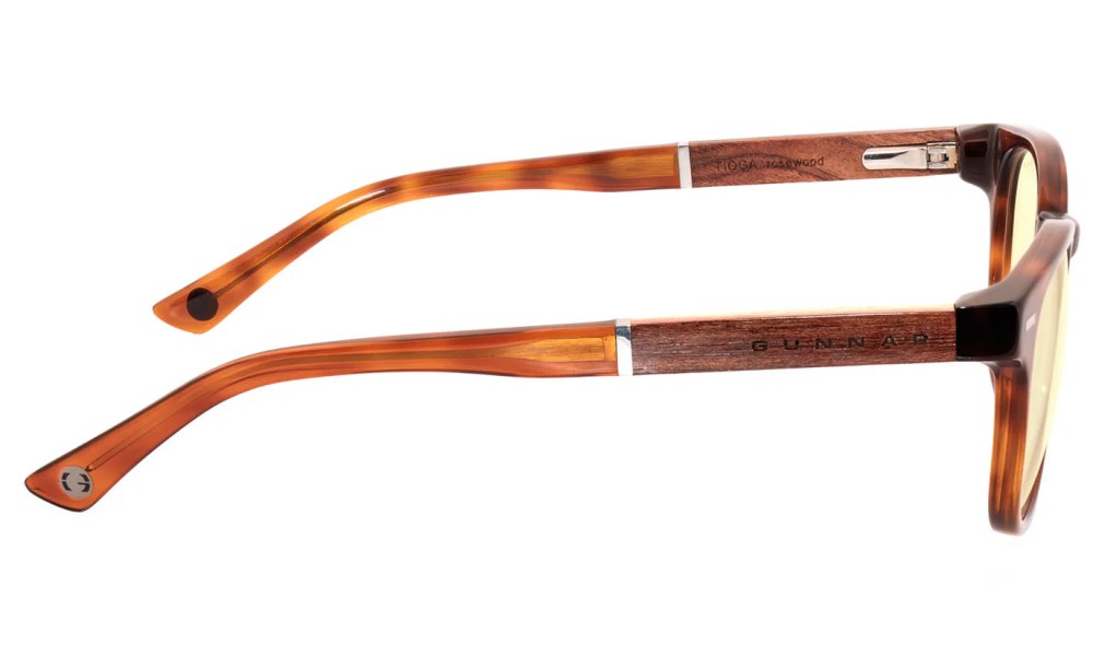 GUNNAR kancelářske/herní brýle  TIOGA MAROON/ROSEWOOD jantarová skla MINERAL BLF 65 GUNNAR focus