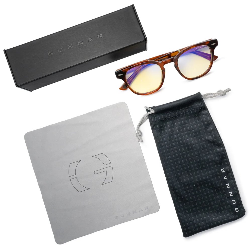 GUNNAR kancelářske/herní brýle  TIOGA MAROON/ROSEWOOD jantarová skla MINERAL BLF 65 GUNNAR focus