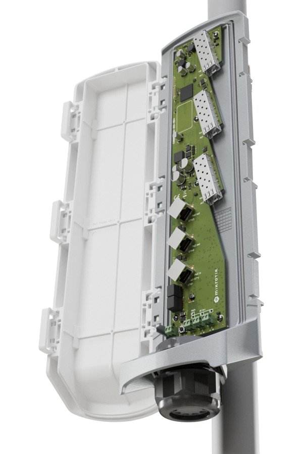 MikroTik GPERx6, 3x GbE, 3x SFP+ repeater, 160W