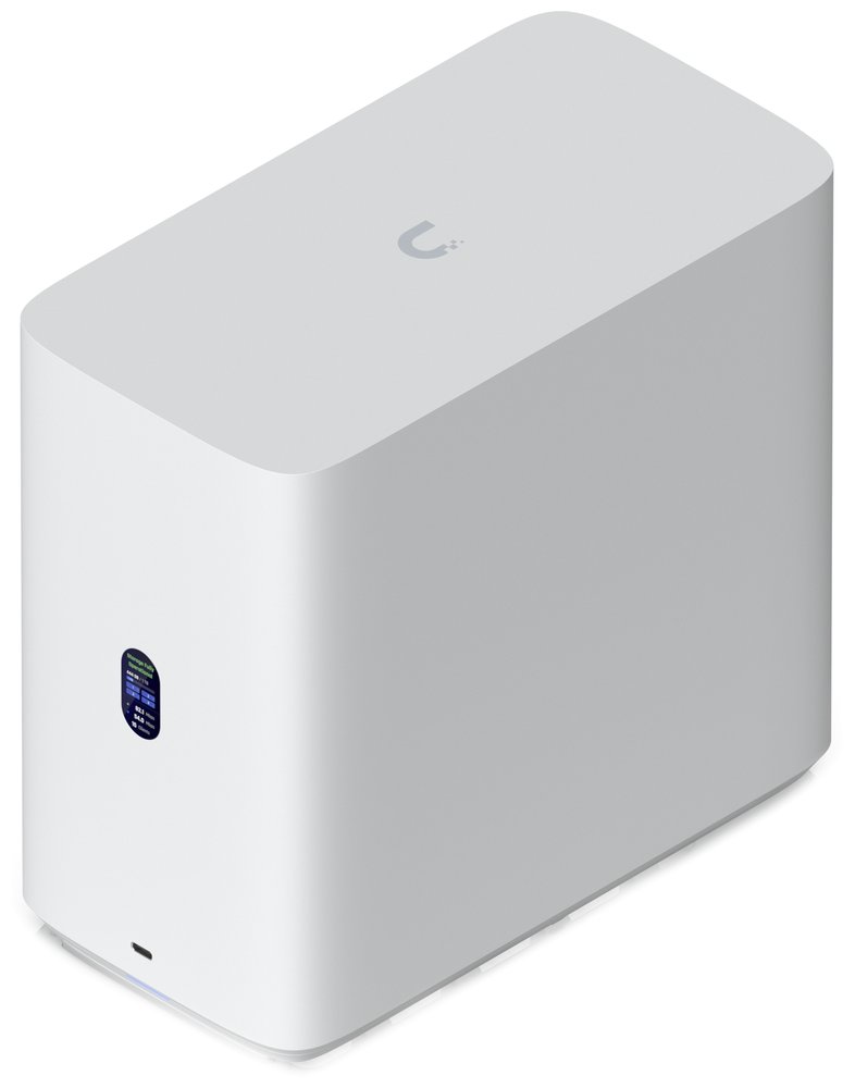 Ubiquiti UniFi UNAS 4 W - NAS server, 4x 3,5" slot HDD, 2x M.2 NVMe SSD slot, RAID, 2.5GbE, 5Gbps USB-C, PoE+++, bílý