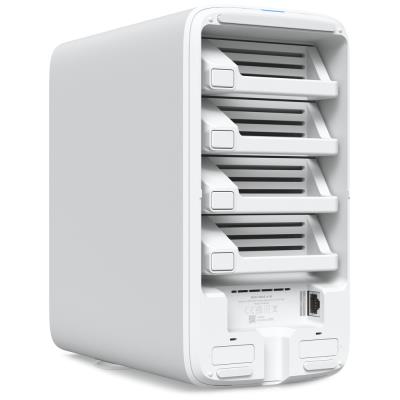 Ubiquiti UniFi UNAS 4 W - NAS server, 4x 3,5" slot HDD, 2x M.2 NVMe SSD slot, RAID, 2.5GbE, 5Gbps USB-C, PoE+++, bílý
