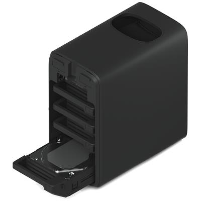 Ubiquiti UniFi UNAS 4 B - NAS server, 4x 3,5" slot HDD, 2x M.2 NVMe SSD slot, RAID, 2.5GbE, 5Gbps USB-C, PoE+++, černý