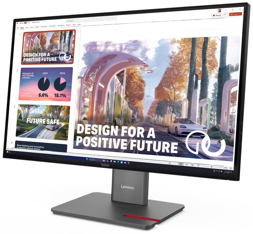 Lenovo P27QD-40/ 27"/ IPS/ 2560x1440/ 16:9/ 350cd/m2/ 1500:1/ 4ms/ HDMI/ DP/ USB/ USB-C/ LAN/ PIVOT