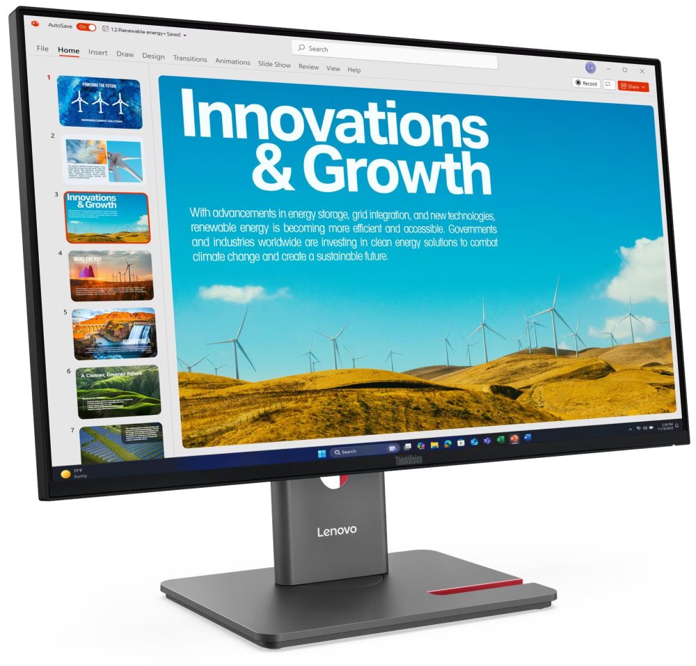 Lenovo P24QD-40/ 23,8" / IPS/ 2560x1440/ 16:9/ 300cd/m2cmd/ 1500:1/ 4ms/ HDMI/ DP/ USB/ USB-C/ LAN/ PIVOT