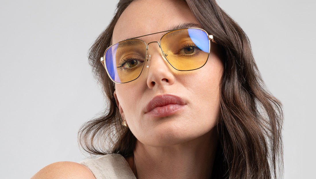 GUNNAR kancelářske/herní brýle  MUSTANG GOLD čirá skla BLF 35 GUNNAR focus