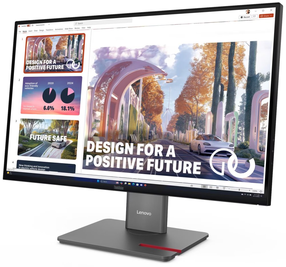 Lenovo P27QD-40/ 27"/ IPS/ 2560x1440/ 16:9/ 350cd/m2/ 1500:1/ 4ms/ HDMI/ DP/ USB/ USB-C/ LAN/ PIVOT