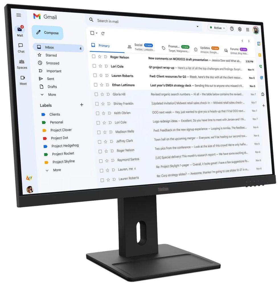 Lenovo E27-40/ 27"/ IPS/ 1920x1080/ 16:9/ 300cd/m2/ 1500:1/ 4ms/ HDMI/ DP/ PIVOT