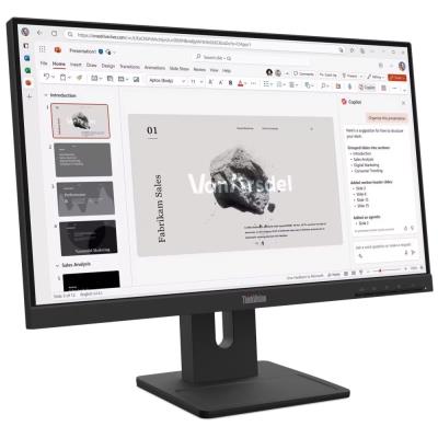 Lenovo E22-40/ 21,5" / IPS/ 1920x1080/ 16:9/ 250cd/m2cmd/ 1300:1/ 4ms/ HDMI/ DP/ USB/ LAN/ PIVOT