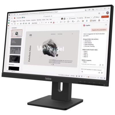 Lenovo E22-40/ 21,5" / IPS/ 1920x1080/ 16:9/ 250cd/m2cmd/ 1300:1/ 4ms/ HDMI/ DP/ USB/ LAN/ PIVOT