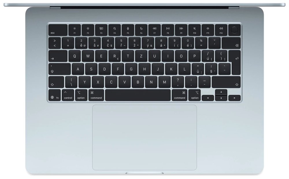 Apple MacBook Air 15'' (2025) / M4 / 10C CPU / 10C GPU / 24GB RAM / 512GB SSD / Blankytně modrý
