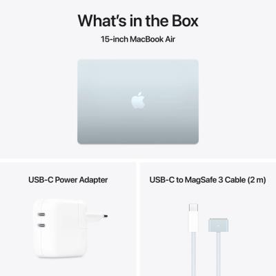 Apple MacBook Air 15'' (2025) / M4 / 10C CPU / 10C GPU / 24GB RAM / 512GB SSD / Blankytně modrý