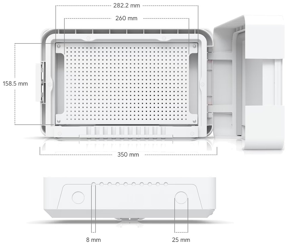 Ubiquiti UniFi Flex Utility Pro - Venkovní instalační krabice pro switche Ubiquiti USW Flex a Ultra, krytí IPX6