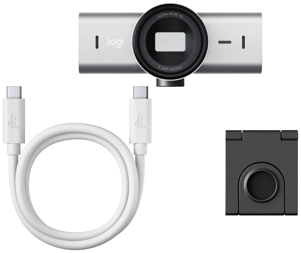 Logitech webkamera MX Brio/ 4K/30fps / 1080p/60fps/ pole gray