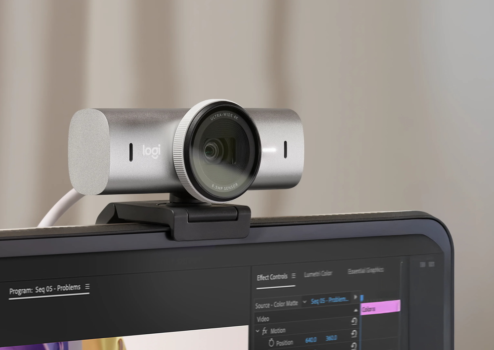 Logitech webkamera MX Brio/ 4K/30fps / 1080p/60fps/ pole gray