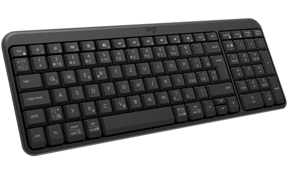 Logitech klávesnice K250/ Kompaktní/ Bezdrátová/ Bluetooth/ CZ/ Černá