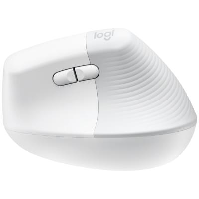 Logitech Lift for Mac Vertical Ergonomic Mouse - White   Vertikální myš, optická, 6 tlačítek, bezdrátová, Bluetooth