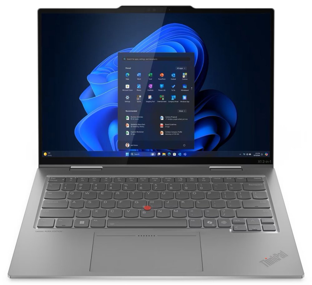 Lenovo X1 2-in-1 Gen 10/ Ultra 7-265U/ 64GB LPDDR5x/ 2TB SSD/ Intel Graphics/ 14"2,8K,OLED,touch/ W11P/ šedý