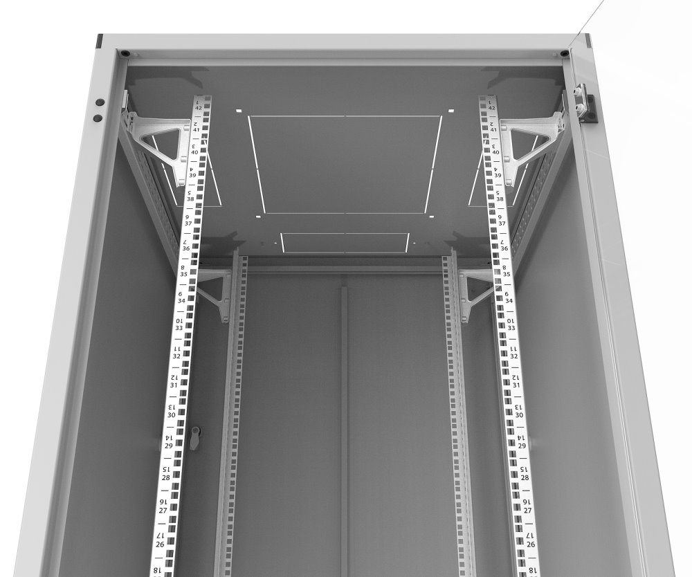 Solarix Rozvaděč LC-50 42U, 800x1000 RAL 7035, skleněné dveře