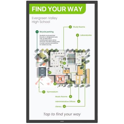 Philips panel –  55", VA - UHD, 24/7, 450 / 500cd, anti-glare, anti-fingerprint, HDMI, DP, USB, GLAN