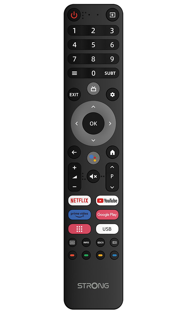 STRONG SMART LED TV 32"/ SRT32HH5553/ HDR/ 1366x768/ DVB-T2/C/S2/ H.265/HEVC/ 2x HDMI/ USB/ Wi-Fi/ LAN/ E/ Google TV