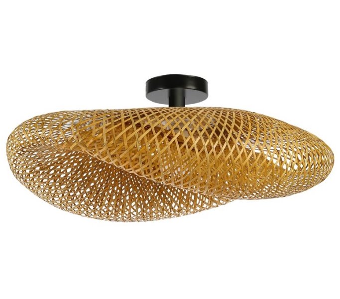 IMMAX BOHO HILO designové stropní svítidlo, D80cm, E27, bambus