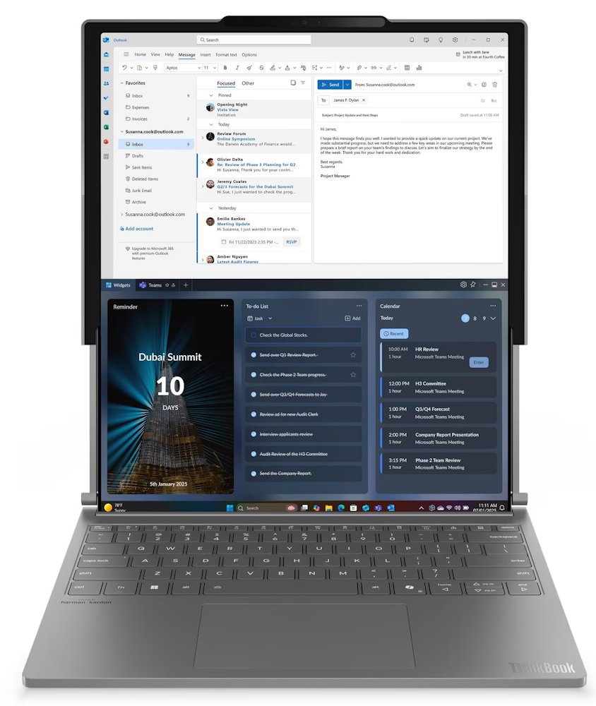 Lenovo ThinkBook Plus G6 Rollable/ Ultra 7-258V/ 32GB DDR5/ 1TB SSD/ Intel Arc/ 14/16,7"OLED,lesklý/ W11P/ šedý