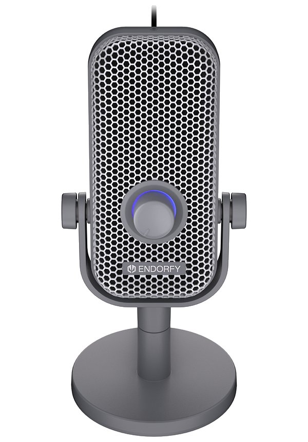 Endorfy mikrofon Solum Voice S / drátový / pop-up filtr / RGB podsvícení / USB-C / šedý