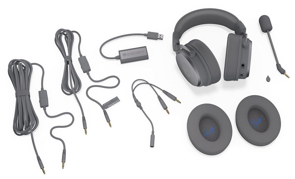 Endorfy headset VIRO Plus USB / drátový / s odnímatelným mikrofonem / USB / šedý