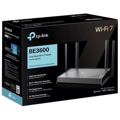 TP-Link Archer BE230 BE3600 WiFi 7 router, 1x GWAN, 4x GLAN, EasyMesh