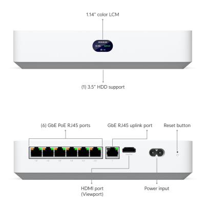 Ubiquiti UniFi Network Video Recorder Instant - NVR, 1x slot 3.5" HDD, HDMI Viewport, 6x PoE (PoE budget 40W)