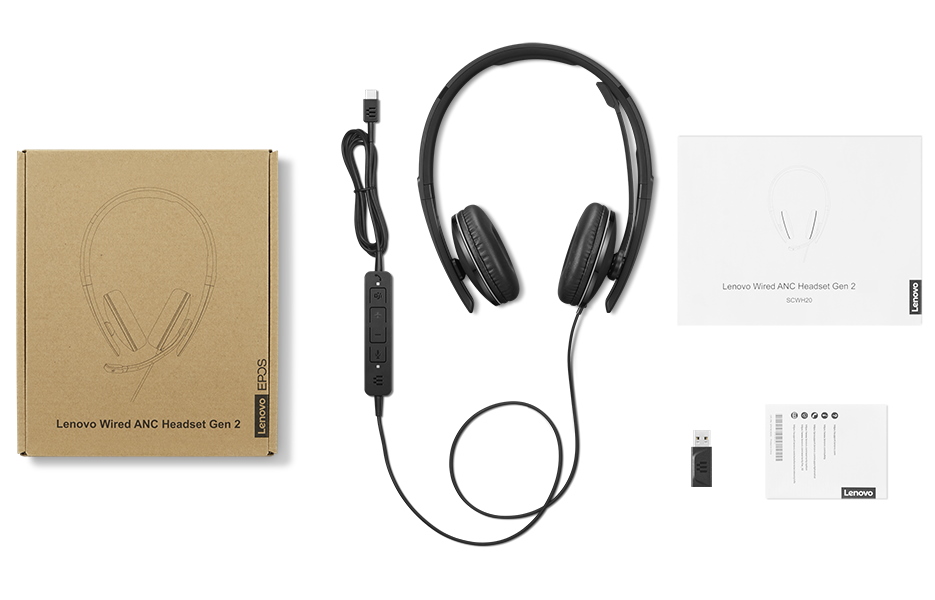 Lenovo sluchátka Wired ANC Headset Gen 2 (Teams & Zoom certified)