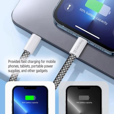COLORWAY Datový Kabel USB-C/ USB-C/ 3A/ Fast Charging 60W/ 1m/ Černý