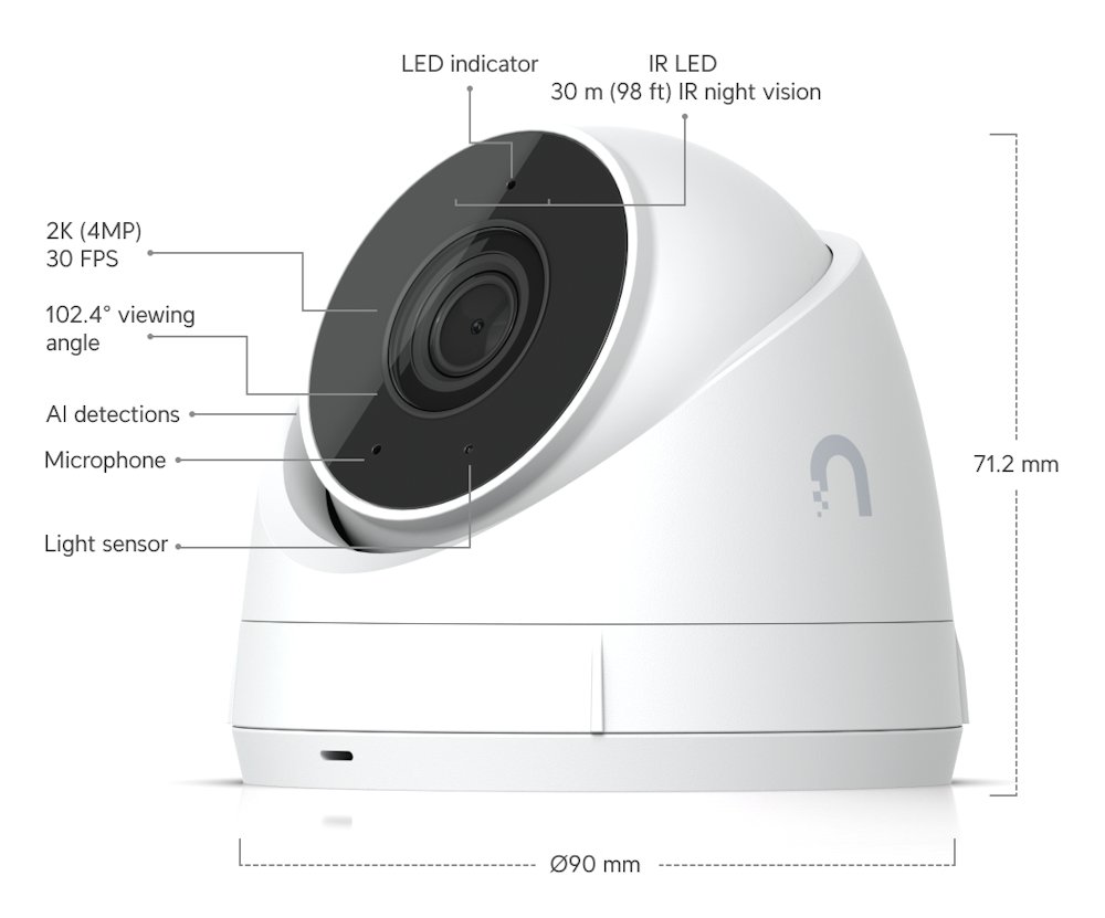 Ubiquiti UniFi Network Video Recorder Instant Kit - Sada 1x UniFi NVR Instant, 4x G5 Turret Ultra, 1x 3.5" HDD (1TB)